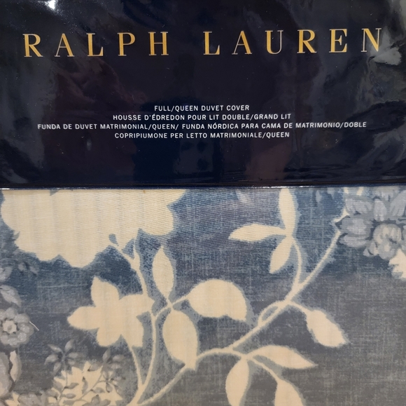 Ralph Lauren Indigo Cottage Floral FULL / QUEEN Duvet Cover - Picture 3 of 7